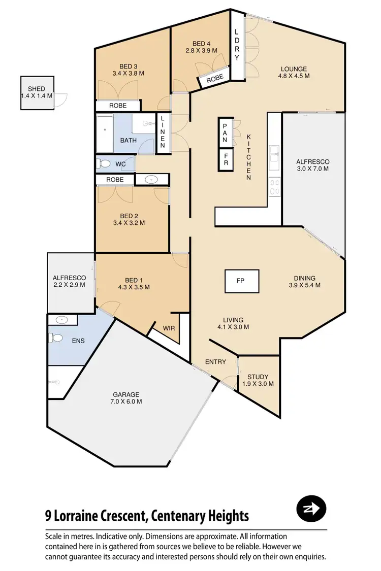 Floorplan of Homely house listing, 9 Lorraine Crescent, Centenary Heights QLD 4350