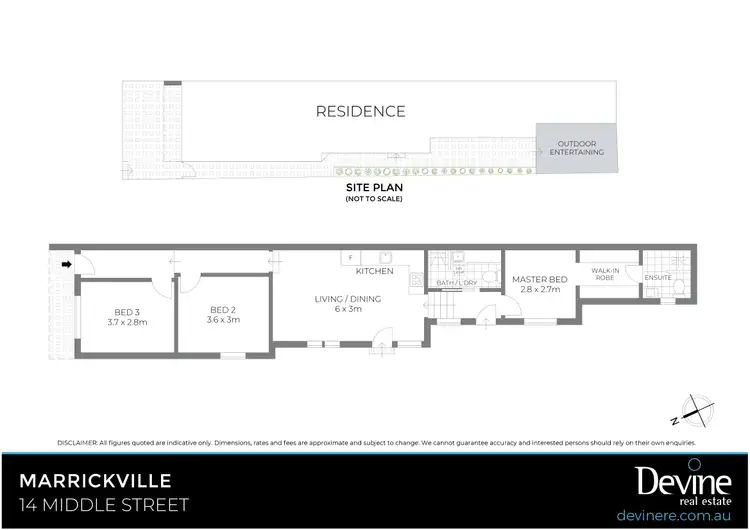 Floorplan of Homely semi-detached listing, 14 Middle Street, Marrickville NSW 2204
