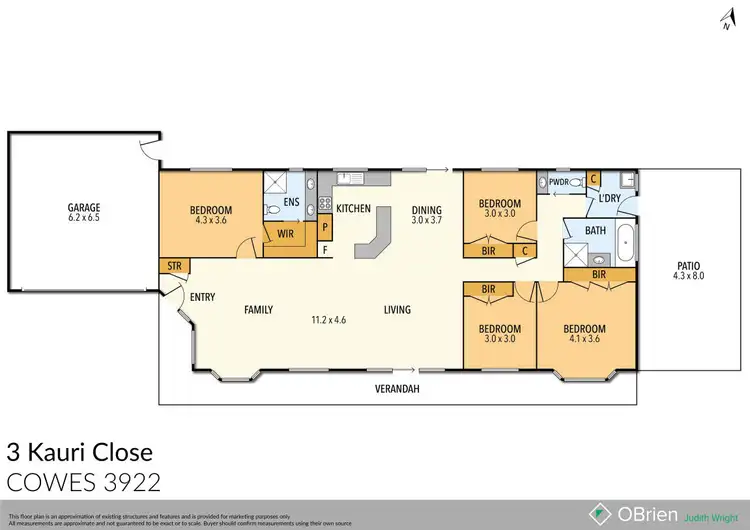 Floorplan of Homely house listing, 3 Kauri Close, Cowes VIC 3922