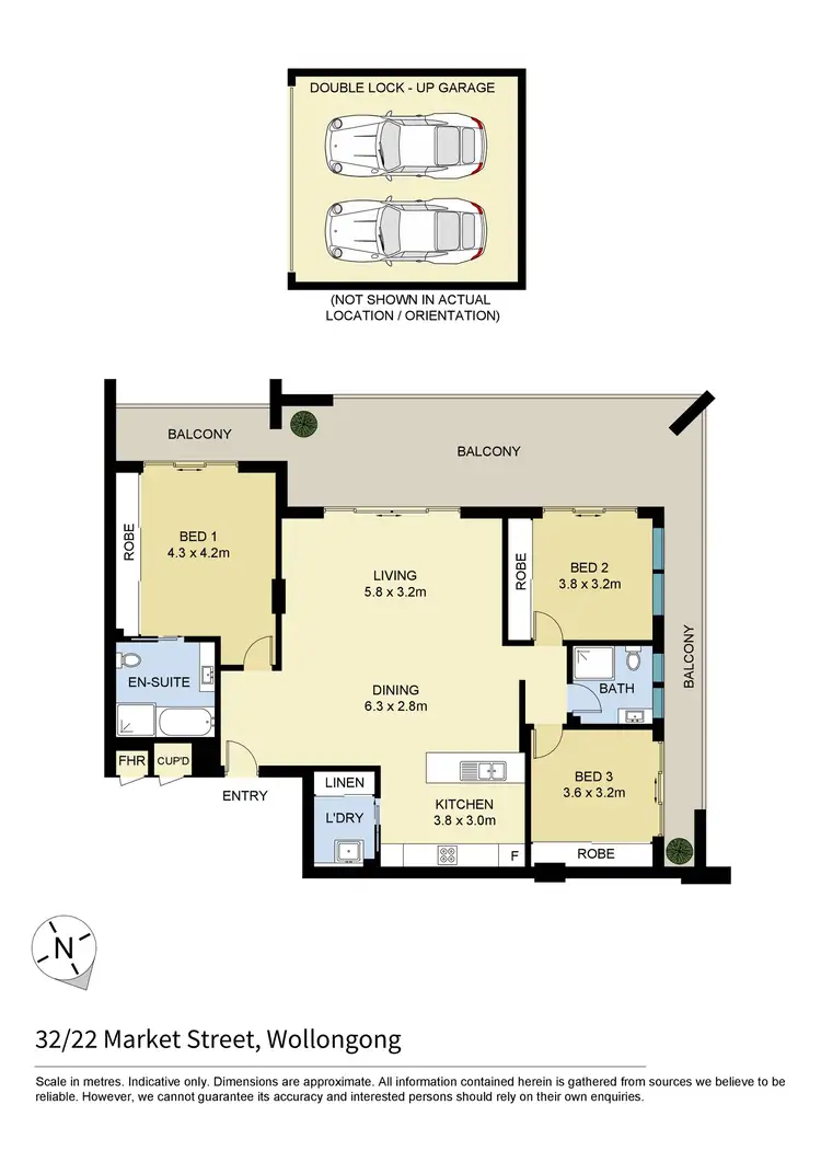 Floorplan of Homely apartment listing, 32/22 Market Street, Wollongong NSW 2500