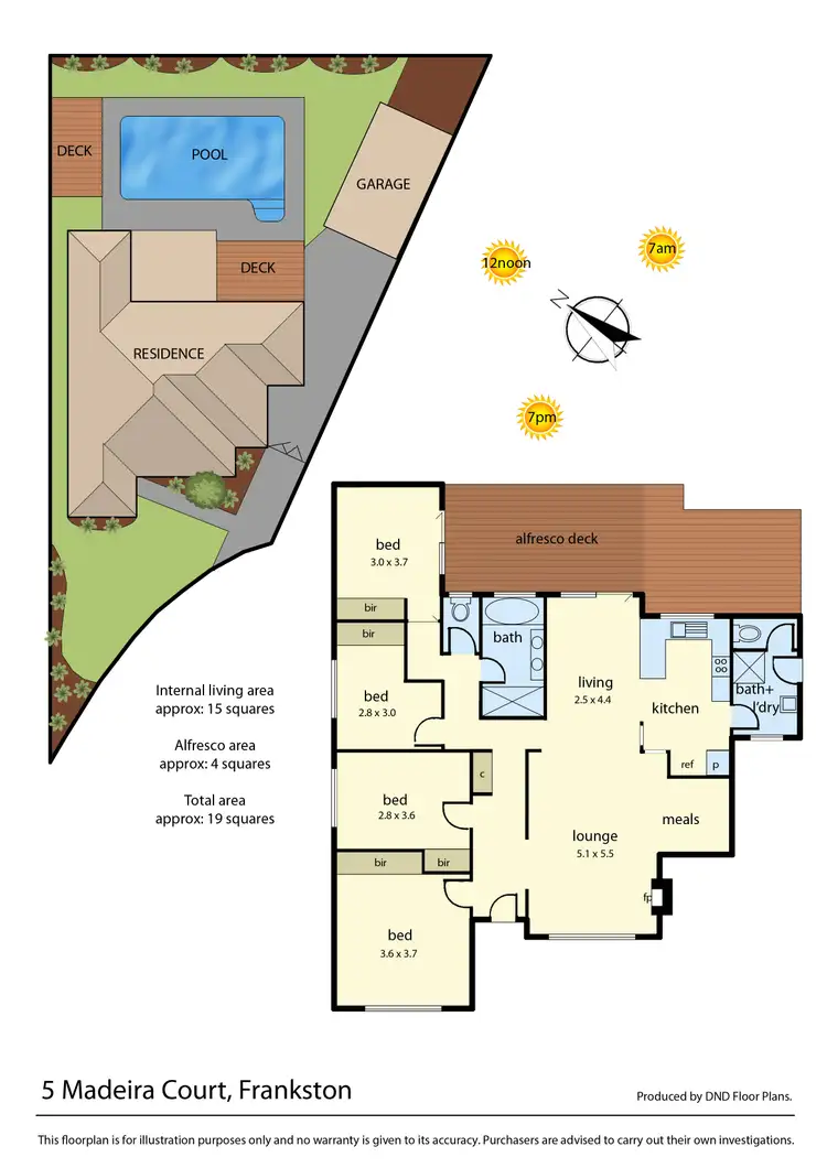 Floorplan of Homely house listing, 5 Madeira Court, Frankston VIC 3199