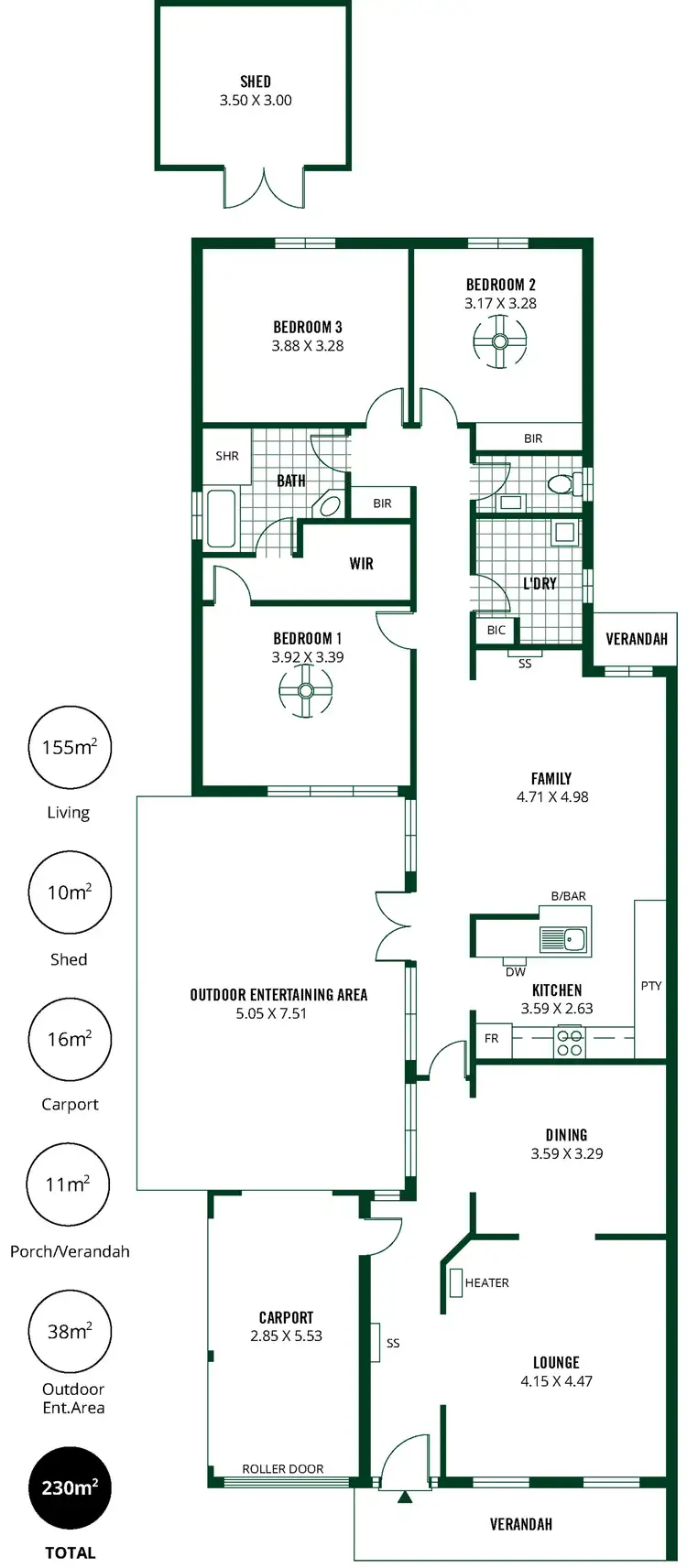 Floorplan of Homely unit listing, 1/23 Oak Drive, Oakbank SA 5243