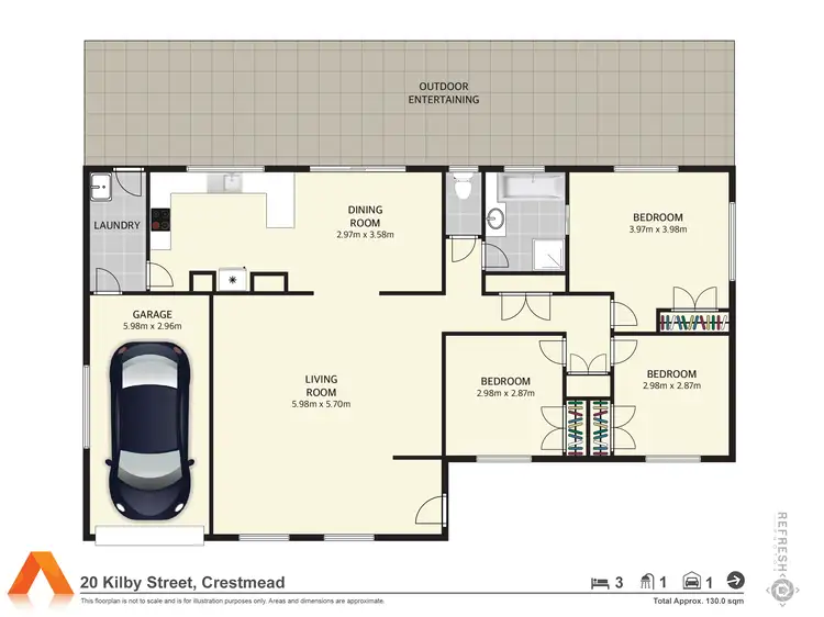 Floorplan of Homely house listing, 20 Kilby Street, Crestmead QLD 4132