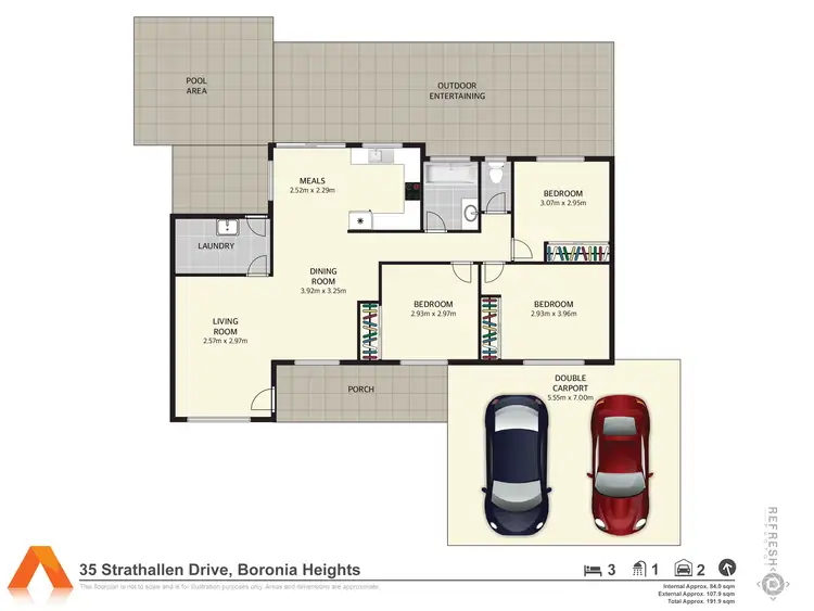 Floorplan of Homely house listing, 35 Strathallen Drive, Boronia Heights QLD 4124