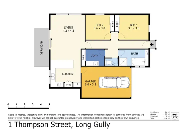 Floorplan of Homely house listing, 1 Thompson Street, Long Gully VIC 3550