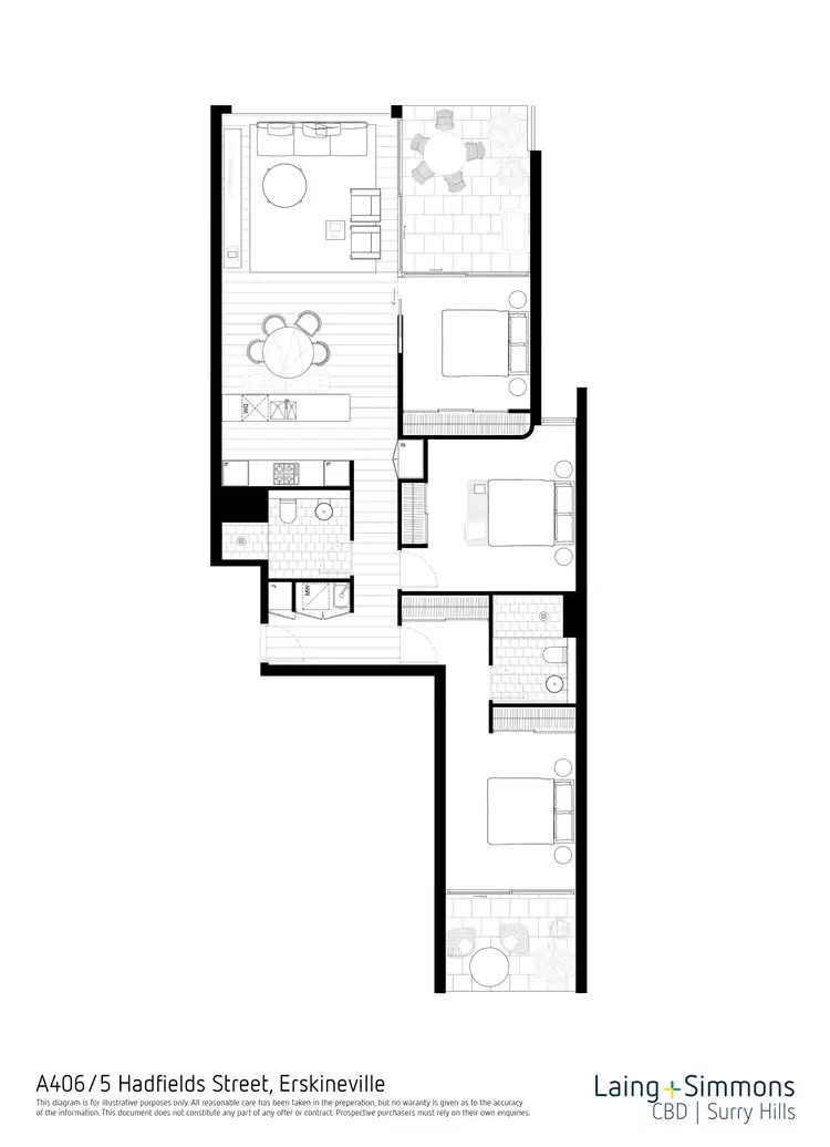 Floorplan of Homely apartment listing, A406/5 Hadfields Street, Erskineville NSW 2043