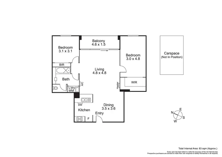 Floorplan of Homely apartment listing, 62/33 Jeffcott Street, West Melbourne VIC 3003