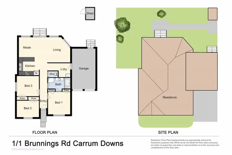 Floorplan of Homely unit listing, 1/1 Brunnings Road, Carrum Downs VIC 3201