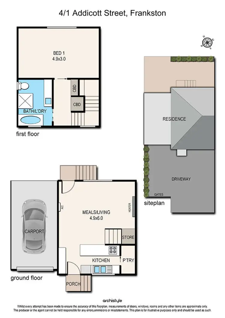 Floorplan of Homely unit listing, 4/1 Addicott Street, Frankston VIC 3199