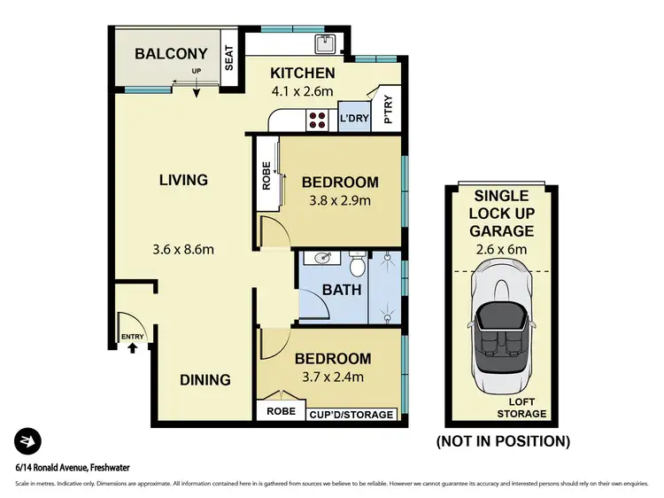 Floorplan of Homely unit listing, 6/14 Ronald Avenue, Freshwater NSW 2096