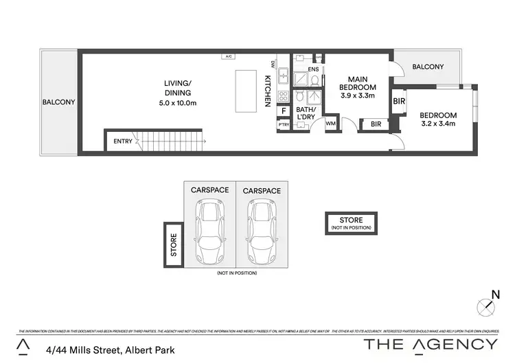 Floorplan of Homely apartment listing, 4/44 Mills Street, Albert Park VIC 3206