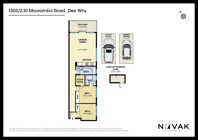 Floorplan of Homely apartment listing, 1303/2-10 Mooramba Road, Dee Why NSW 2099
