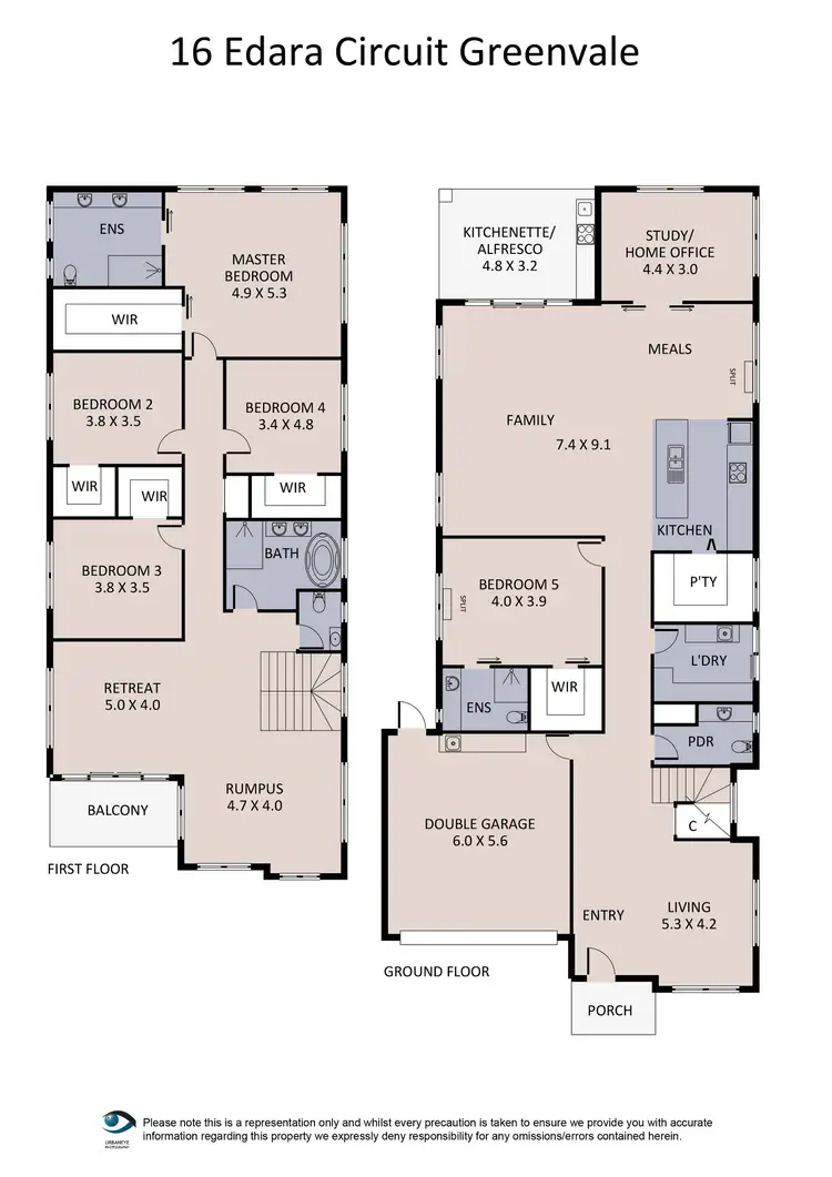 Floorplan of Homely house listing, 16 Edara Circuit, Greenvale VIC 3059
