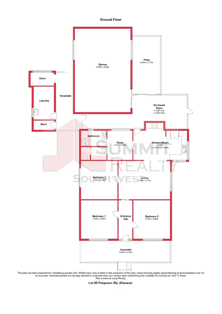 Floorplan of Homely rural property listing, 3064 Coalfields Road, Allanson WA 6225
