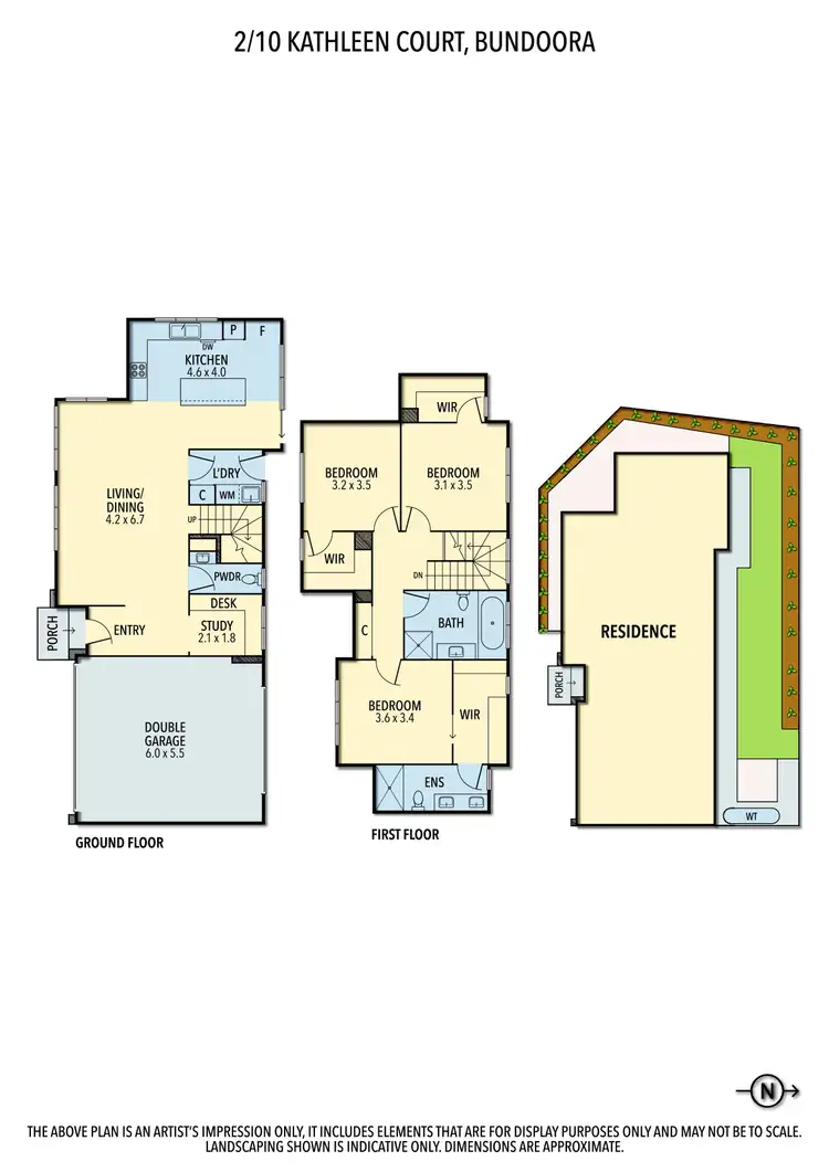 Floorplan of Homely townhouse listing, 2/10 Kathleen Court, Bundoora VIC 3083
