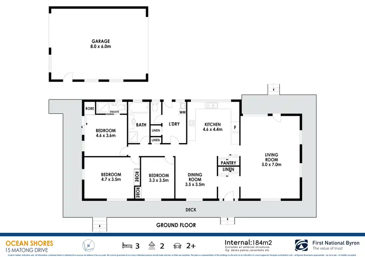 Floorplan of Homely house listing, 15 Matong Drive, Ocean Shores NSW 2483