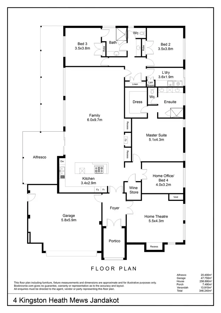 Floorplan of Homely house listing, 4 Kingston Heath Mews, Jandakot WA 6164
