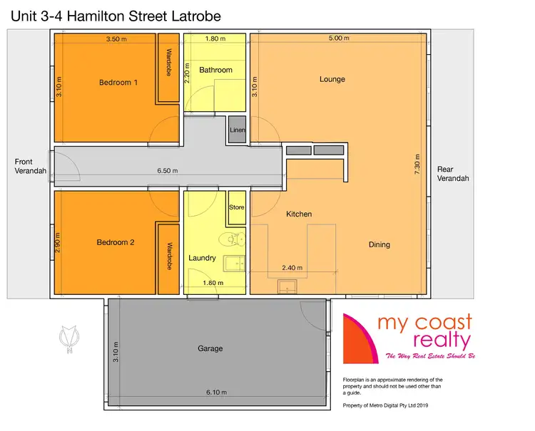Floorplan of Homely unit listing, 3/4 Hamilton Street, Latrobe TAS 7307