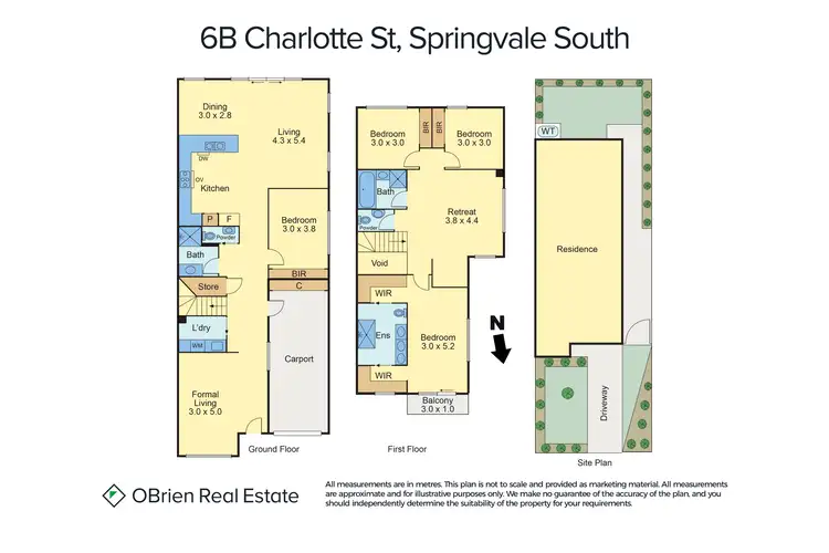 Floorplan of Homely townhouse listing, 6B Charlotte Street, Springvale South VIC 3172
