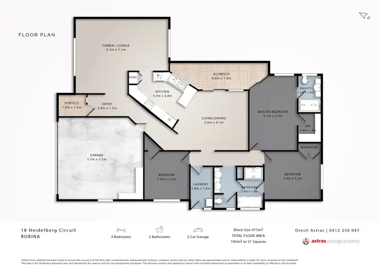 Floorplan of Homely house listing, 18 Heidelberg Circuit, Robina QLD 4226