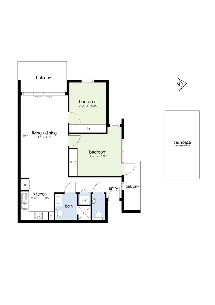 Floorplan of Homely unit listing, 604/277-287 Barkly Street, Footscray VIC 3011