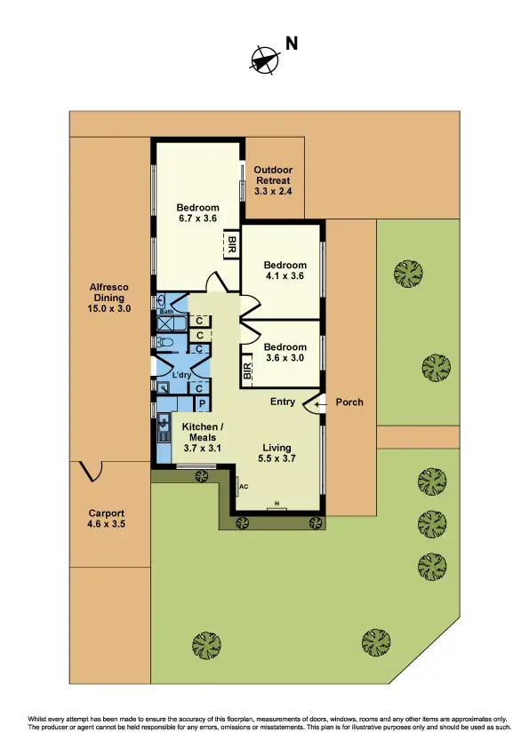 Floorplan of Homely house listing, 25 Kinnane Crescent, Sunshine VIC 3020