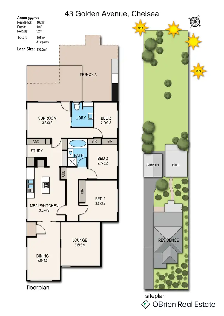 Floorplan of Homely house listing, 43 Golden Avenue, Chelsea VIC 3196