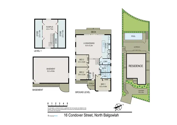Floorplan of Homely house listing, 16 Condover Street, North Balgowlah NSW 2093