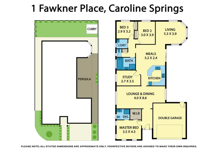 Floorplan of Homely house listing, 1 Fawkner Place, Caroline Springs VIC 3023