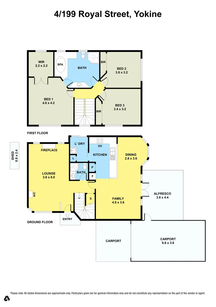 Floorplan of Homely villa listing, 4/199 Royal Street, Yokine WA 6060