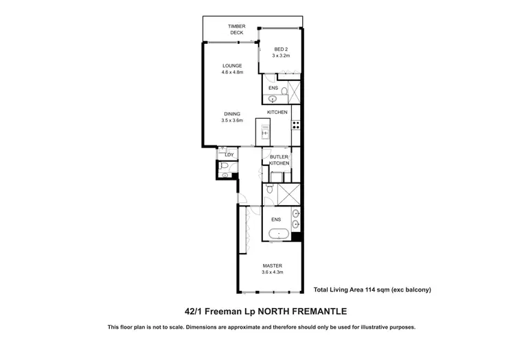 Floorplan of Homely apartment listing, 42/1 Freeman Loop, North Fremantle WA 6159