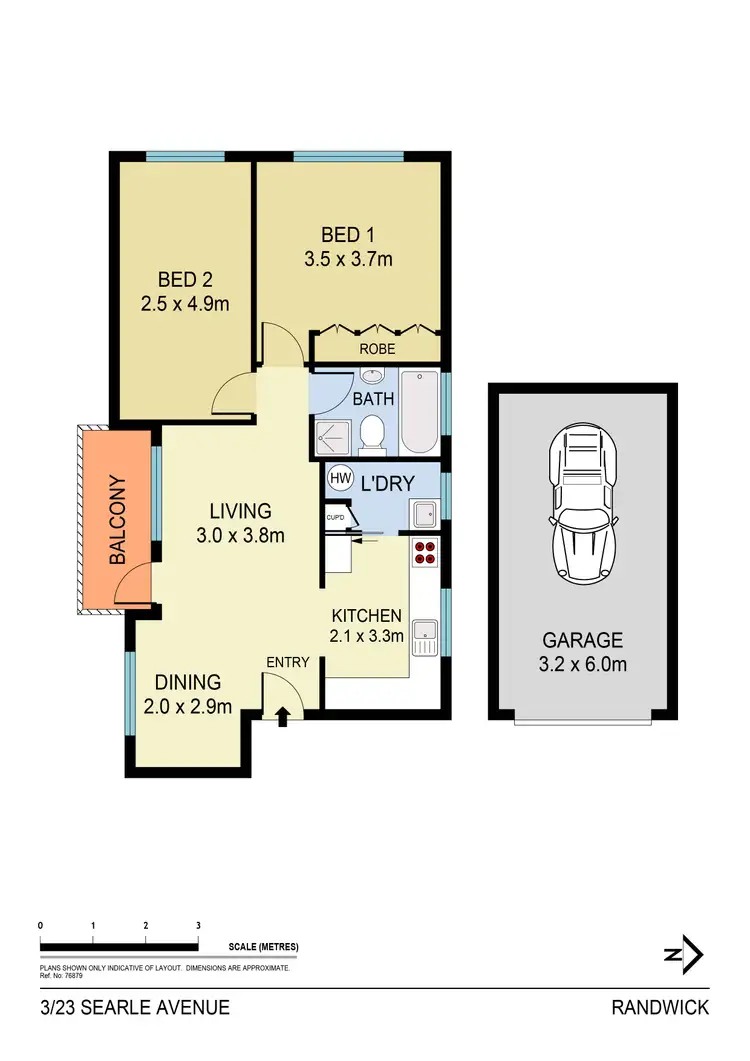 Floorplan of Homely apartment listing, 3/23 Searle Avenue, Randwick NSW 2031