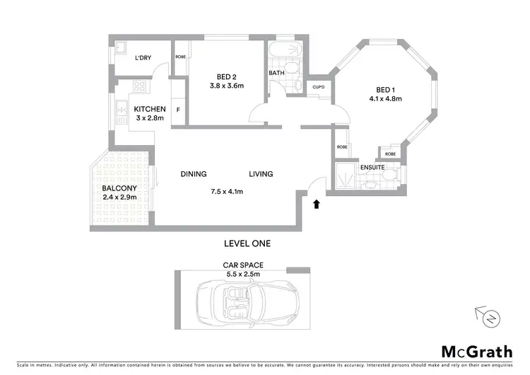 Floorplan of Homely apartment listing, 10/2 Pacific Highway, Roseville NSW 2069
