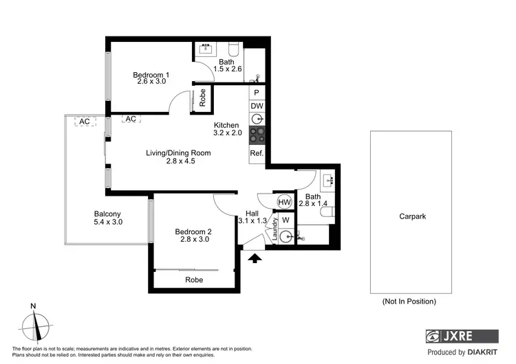 Floorplan of Homely apartment listing, Appt 302/1525 Dandenong Road, Oakleigh VIC 3166