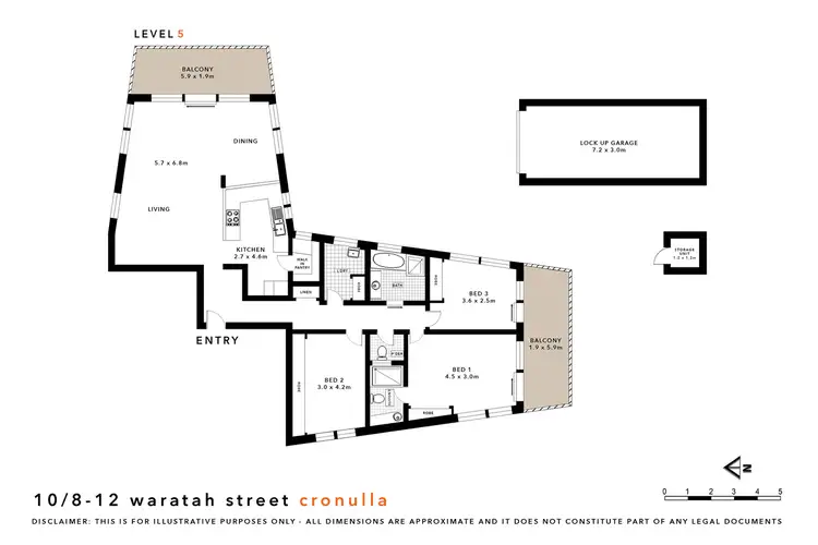 Floorplan of Homely unit listing, 10/8-12 Waratah Street, Cronulla NSW 2230