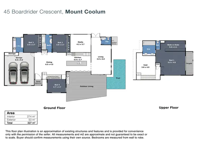 Floorplan of Homely house listing, 45 Boardrider Crescent, Mount Coolum QLD 4573