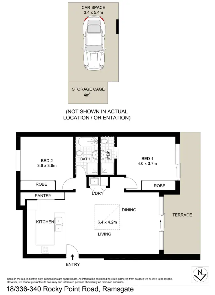 Floorplan of Homely unit listing, 18/336-340 Rocky Point Road, Ramsgate NSW 2217