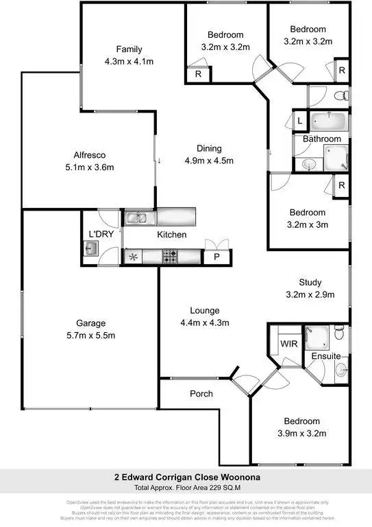 Floorplan of Homely house listing, 2 Edward Corrigan Close, Woonona NSW 2517