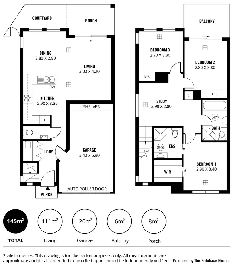 Floorplan of Homely townhouse listing, 1/82 Le Hunte Avenue, Prospect SA 5082