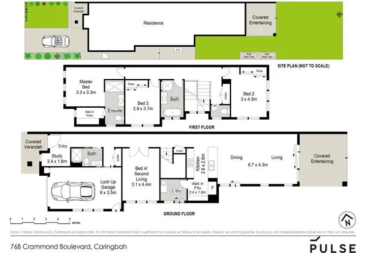 Floorplan of Homely semi-detached listing, 76B Crammond Boulevarde, Caringbah NSW 2229