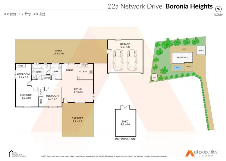 Floorplan of Homely house listing, 22A Network Drive, Boronia Heights QLD 4124