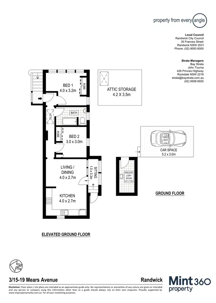 Floorplan of Homely unit listing, 3/15-19 Mears Avenue, Randwick NSW 2031