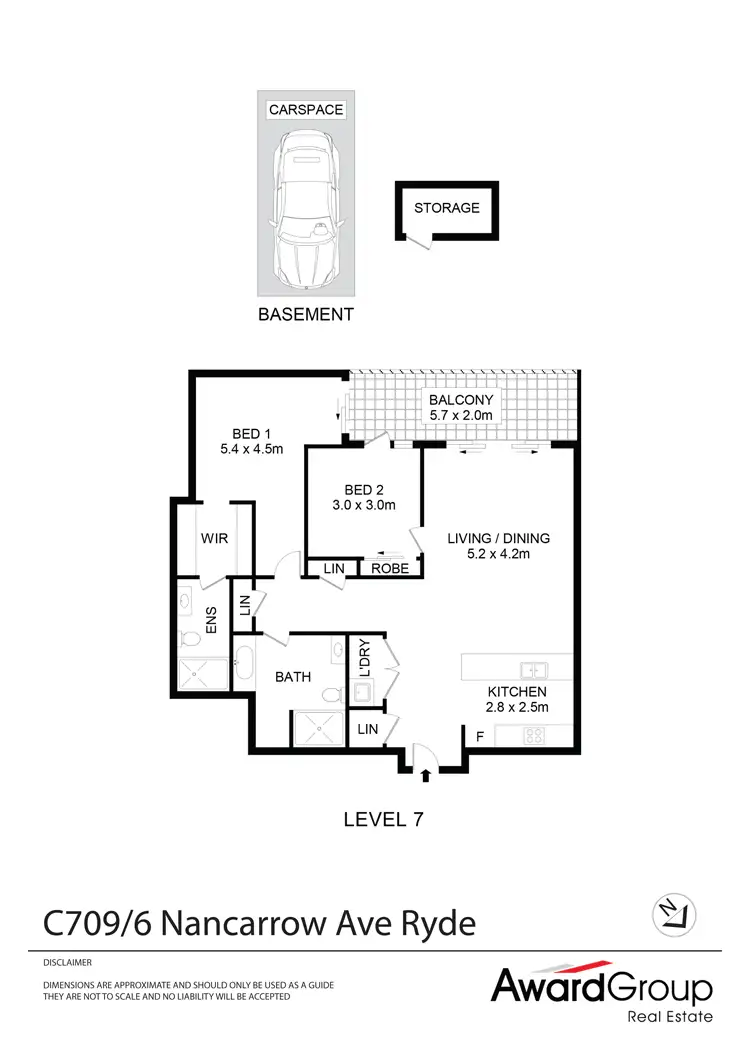 Floorplan of Homely unit listing, C709/6 Nancarrow Avenue, Meadowbank NSW 2114