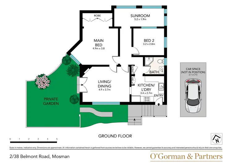 Floorplan of Homely apartment listing, 2/38 Belmont Road, Mosman NSW 2088