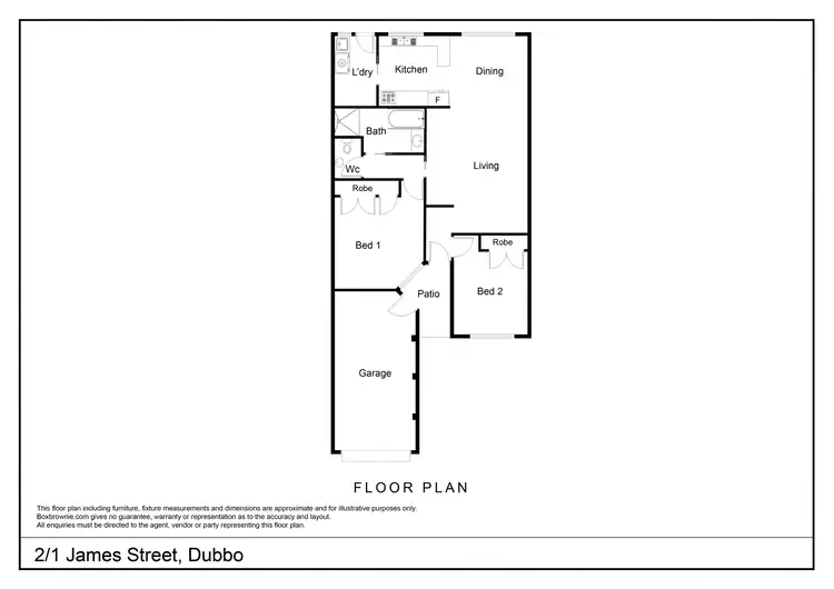 Floorplan of Homely villa listing, 2/1 James Street, Dubbo NSW 2830