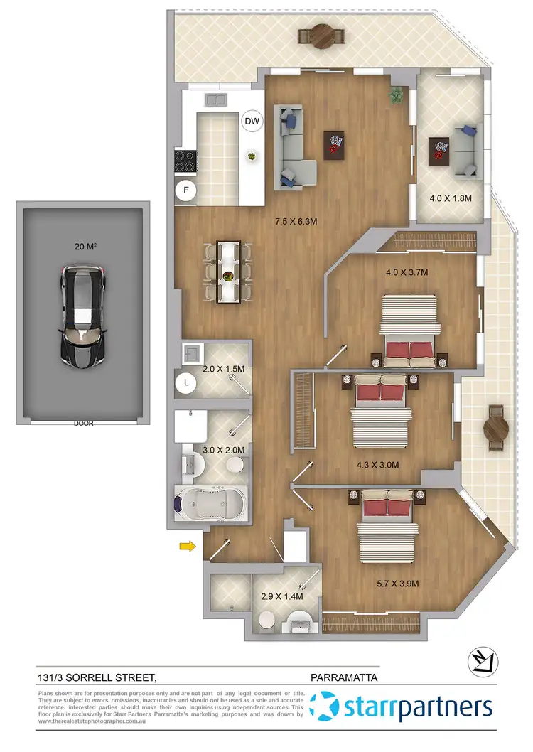 Floorplan of Homely apartment listing, 131/3 Sorrell Street, Parramatta NSW 2150