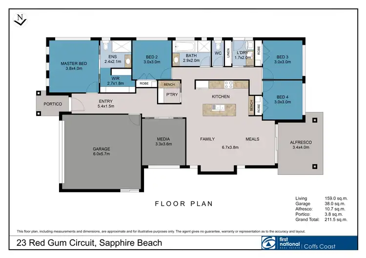 Floorplan of Homely house listing, 23 Red Gum Circuit, Sapphire Beach NSW 2450