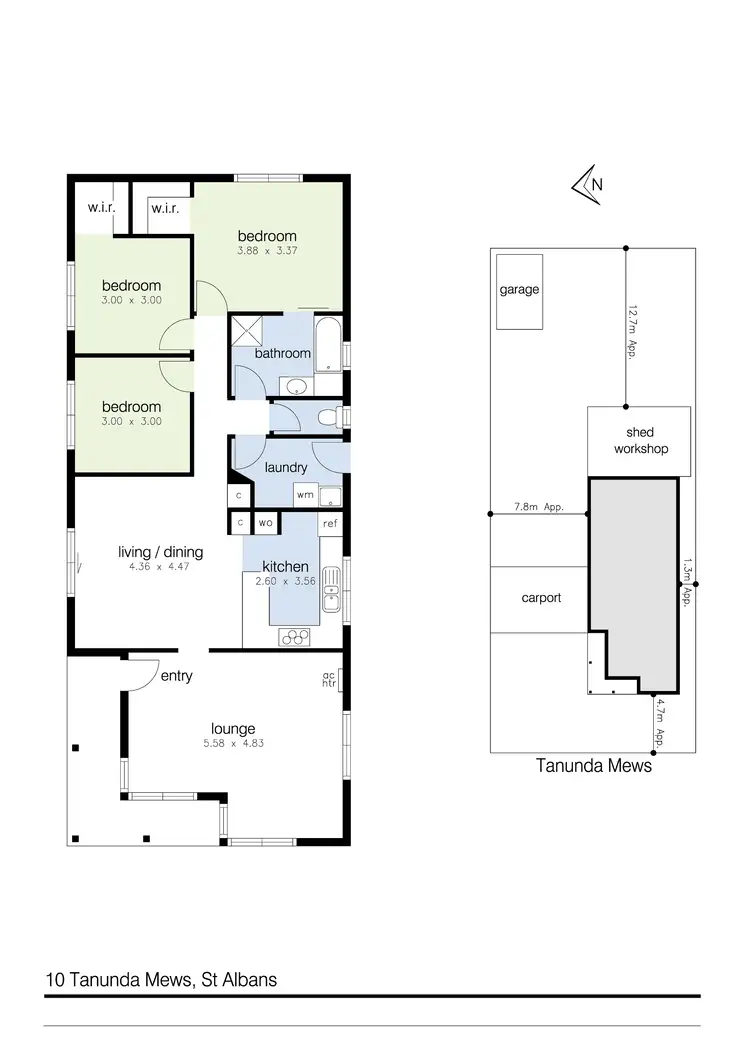 Floorplan of Homely house listing, 10 Tanunda Mews, St Albans VIC 3021