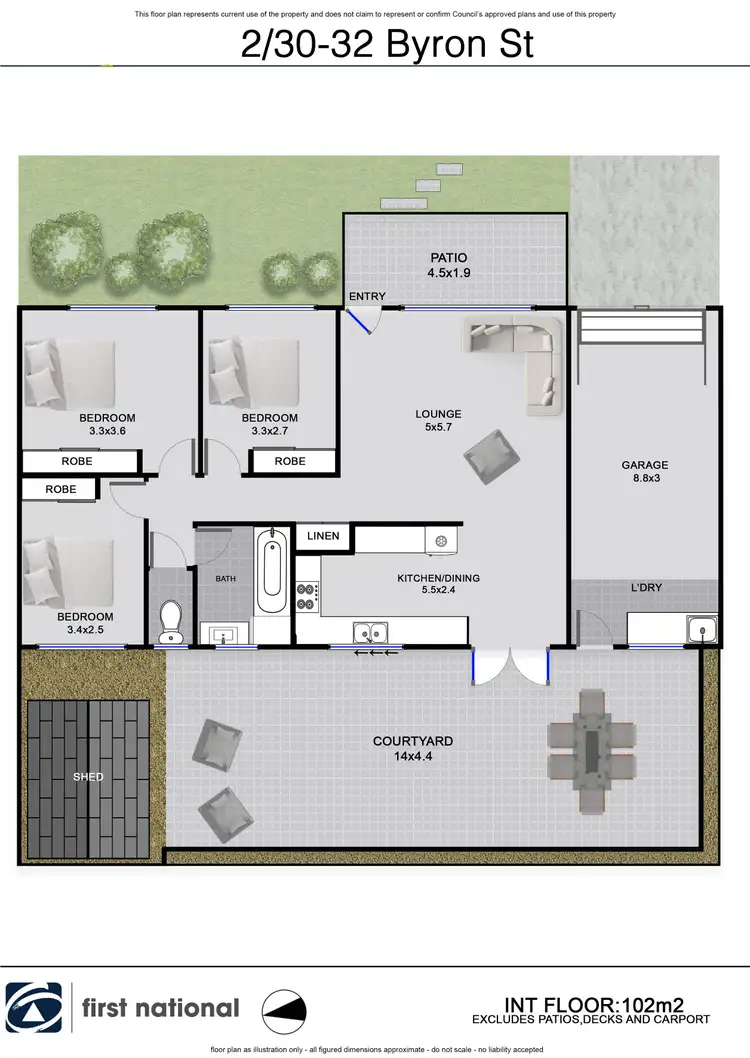 Floorplan of Homely unit listing, 2/30 Byron Street, Lennox Head NSW 2478