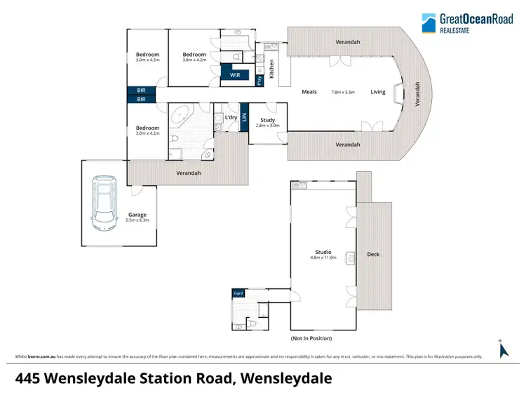 Floorplan of Homely rural property listing, 445 Wensleydale-Station Road, Wensleydale VIC 3241